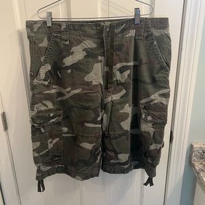 Champs Green Camo Cargo Shorts for Men